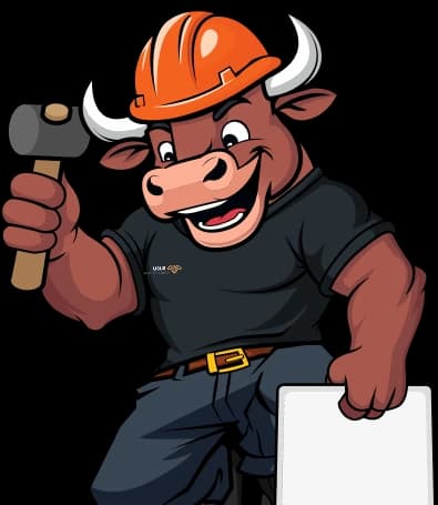 Bull drill cartoon