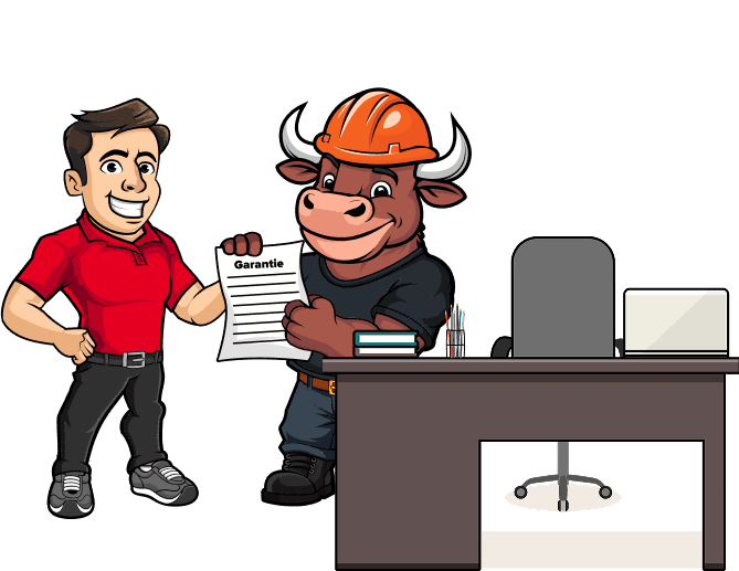 Bull drill cartoon